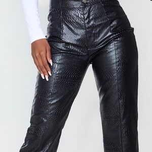 animal print leather pants